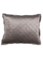 Lili Alessandra Standard Chloe Velvet Sham In Ice Silver