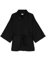 Liu •jo Belted Coat In Black