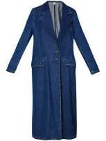 Liu •jo Denim Coat In Blue