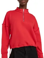 Lna Chandler Fleece Half Zip High Risk Red