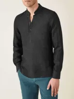 Luca Faloni Linen Forte Shirt In Black