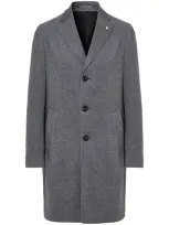 Luigi Bianchi Mantova Single-breasted Coat In Gray