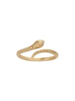 Made By Mary Snake Wrap Ring In Gold