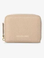 Maison De Sabre Small Leather Zipped Wallet In Saharan Nude