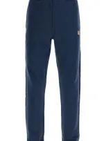 Maison Kitsuné Fox Head Joggers In Blue