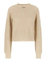 Maison Margiela Woman Sweater Beige Size S Hemp