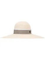 Maison Michel Blanche Hat In Neutrals