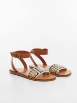 Mango Kids' Sandales In Marron Moyen