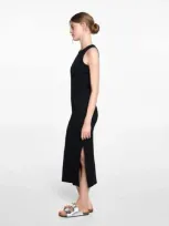 Mango Kids' Fitted Midi-dress Black In Noir