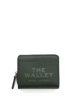 Marc Jacobs The Leather Mini Compact Wallet In Gray