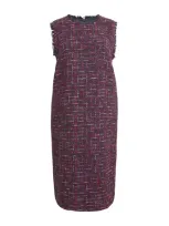 Marina Rinaldi Bouclé Midi Dress In Blue