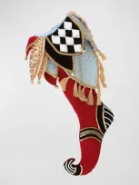 Mark Roberts Creamy Venetian Stocking, 26" In Red