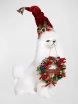 Mark Roberts Merry Christmas Sitting Dog, 13" In White