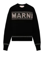 Marni Roundneck Sweater In Black