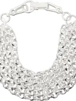 Martine Ali Silver Rolo Stack Collar Necklace In Heirloom Silver