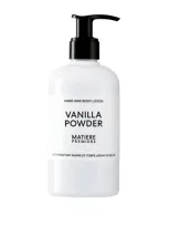 Matiere Premiere Vanilla Powder Hand And Body Lotion In White