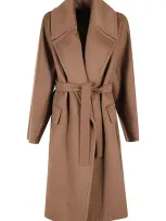 Max Mara Valle Coat In Camel