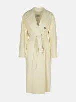 Max Mara 'madame' White Wool Blend Coat