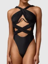 Mbm Swim Bella One-piece Swimsuit In Black