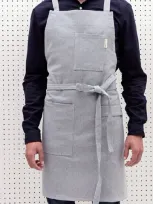 Meema Blue Crossback Bib Apron