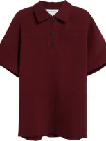 Melitta Baumeister Ripple Polo In Bordeaux