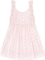 Mer St. Barth Kids'  Daphne Flutter Sleeve Dress In Pink