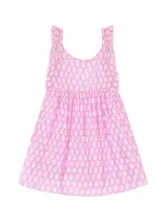 Mer St. Barth Girls' Daphne Flutter Sleeve Dress - Little Kid, Big Kid In Pink