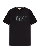 Michael Michael Kors Embossed Empire Stretch T In Black