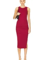 Michael Stars Wren Midi Dress In Carmine