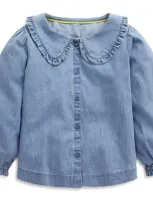 Mini Boden Kids' Cotton Chambray Button-up Shirt