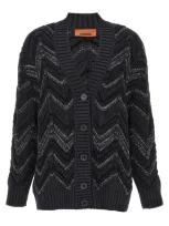 Missoni 'zig Zag' Cardigan In Black