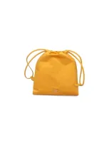 Miu Miu Duchesse Logo Pouch In Yellow