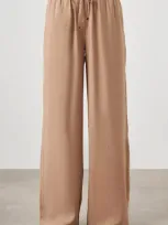 Mizalle Wide Leg Pants In Beige