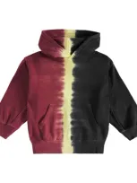 Molo Kids' Boy's Maxx Two-tone Tie Dye Hoodie In Split Dye