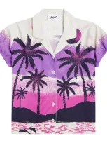 Molo Kids' Roses Printed Shirt In Purple