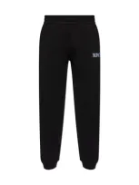 Moncler Embroidered Logo Track Pants In Black