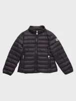 Moncler Kids' Girl's Kaukura Nylon Down Jacket In Black