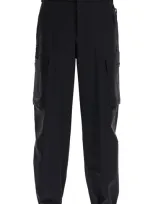 Moncler Hardshell Cargo Pants For Rugged In Black