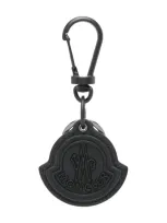 Moncler Logo Patch Keychain In Black