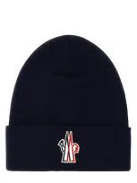 Moncler Navy Blue Wool Beanie Hat