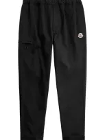 Moncler Stretch-cotton Trousers In Black