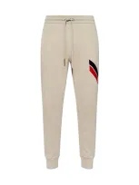 Moncler Tricolour Trim Sweatpants In Beige