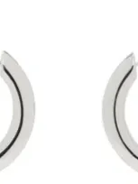 Mondo Mondo Silver Swivel Hoops In Sterling Silver