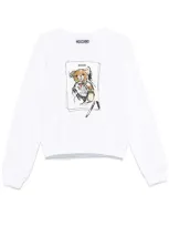 Moschino Couture Moschino Teddy Bear Motif Sweatshirt In White