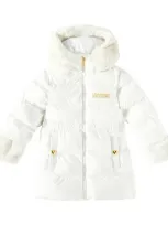 Moschino Kids' Logo Puffer Coat In White