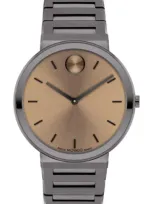 Movado Men's Bold Horizon Swiss Quartz Ionic Plated Gray Steel Watch 40mm