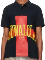 Mowalola Navy Mowaland Polo In Blue/red