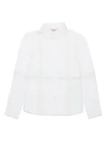 N°21 Kids' Checked Cotton Shirt In White