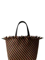 Naghedi Havana Medium Tote Striped Algarve