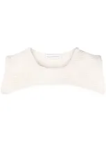 Niccolò Pasqualetti Crochet-knitted Crop Top In Neutrals